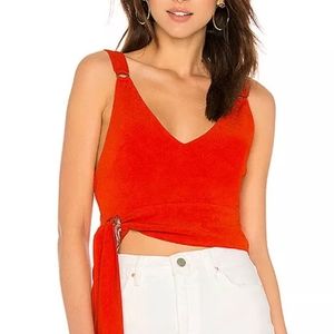 Free People Side Tie Paisley Top